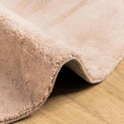 VidaXL Vloerkleed huarte laagpolig zacht wasbaar ø 80 cm roze
