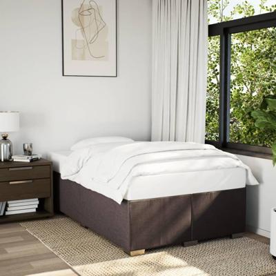 Bedframe zonder matras 120x200 cm stof donkerbruin