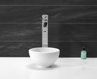 Wiesbaden Tessa waskom rond 20x11 cm solid surface mat wit - thumbnail