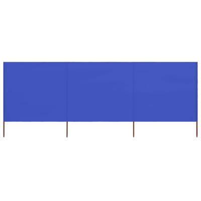 VidaXL Windscherm 3-panelen 400x80 cm stof azuurblauw
