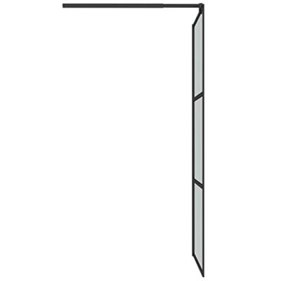 VidaXL Inloopdouchewand 90x195 cm donker esg-glas zwart VidaXL Inloopdouchewand 90x195 cm donker esg-glas zwart