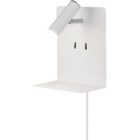 Trio Wand lampElement met schapje mat wit - 222570231 - thumbnail