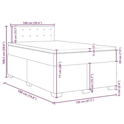 Boxspring met matras kunstleer zwart 120x190 cm