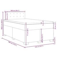 Boxspring met matras stof donkergrijs 120x190 cm - thumbnail