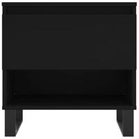 Salontafel 50x46x50 cm bewerkt hout zwart - thumbnail