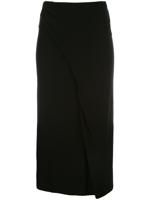Vince draped midi skirt - Black - thumbnail