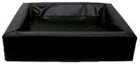 Bia bed kunstleer hoes hondenmand zwart - thumbnail