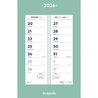 Wand 2 week kalender op schild