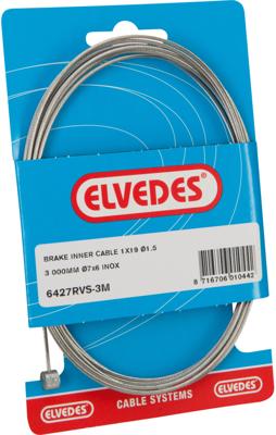 Elvedes Kabel binnen 6412/27 2 nippels ton peer rvs 4 meter