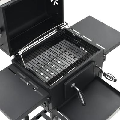VidaXL Houtskoolbarbecue met onderplank zwart