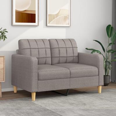 Tweezitsbank 120 cm stof taupe