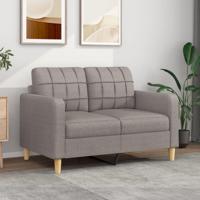 Tweezitsbank 120 cm stof taupe - thumbnail