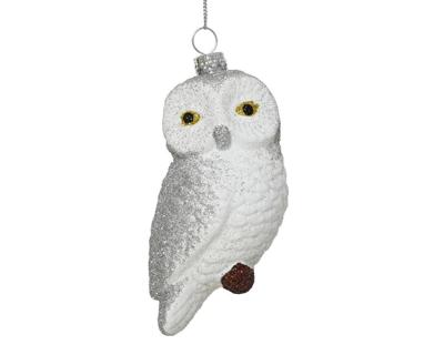 Uil kunststof L6,8b5,6h10,4 cm wit Decoris - Decoris