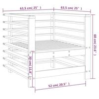 Tuinstoelen 2 st gempregneerd hout - thumbnail