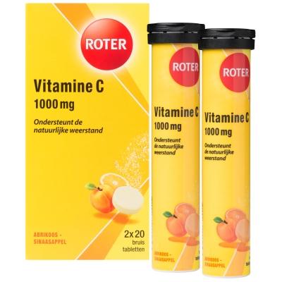 Roter Vitamine C 1000mg Sinaasappel Abrikoos Bruistabletten Roter Vitamine C 1000mg Sinaasappel Abrikoos Bruistabletten