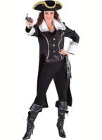 Piraat/admiraalsjas zwart - thumbnail