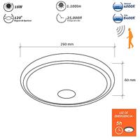 Led-applicatie EDM 32511 Polymeer A E 16 W 78 w 1100 Lm Oppervlak (6400 K) - thumbnail