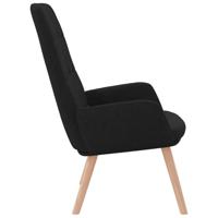 Relaxstoel stof zwart - thumbnail