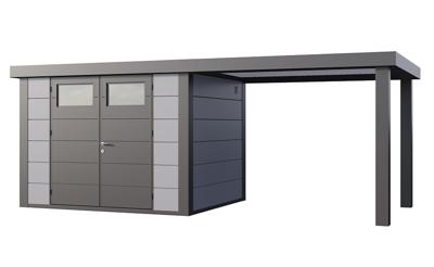 Telluria | Tuinhuis Classico 3024 met Overkapping Open Lounge Large | Rechts | Lichtgrijs Telluria | Tuinhuis Classico 3024 met Overkapping Open Lounge Large | Rechts | Lichtgrijs