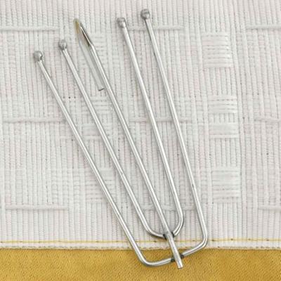 Gordijnen linnen-look verduisterend haken 2 st 140x175 cm geel