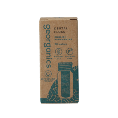 Georganics Dental floss english peppermint 30 meter 1 Stuks Georganics Dental floss english peppermint 30 meter 1 Stuks