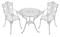Bistroset Antiek ⌀ 70 cm - wit - thumbnail