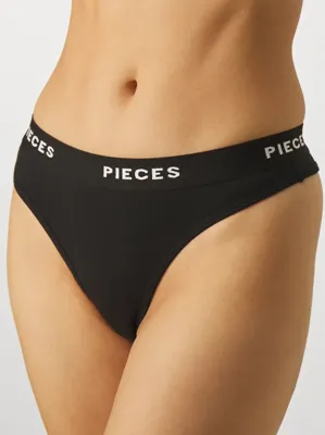 4-Pack Dames string - Klassiek - Multipack katoenen dames strings zwart