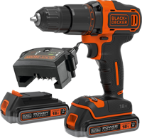 Black & Decker BDCDC18 boor 650 RPM Zwart, Oranje - thumbnail