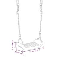 VidaXL Schommelzitjes 2 st met touwen 37x15 cm polyetheen blauw - thumbnail