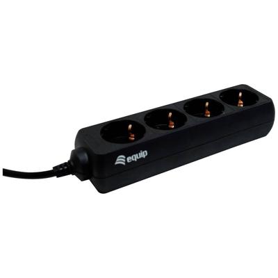 Equip 333281 power strip iec connector with 4 x schuko socket, type f, 100 - 240 v, 50 - 60, 1.1m
