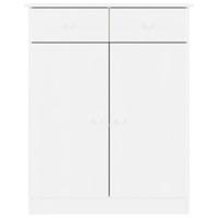 Schoenenkast ALTA 77x35x96 cm massief grenenhout wit - thumbnail