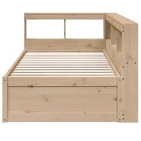 Bed met boekenkast zonder matras massief grenenhout 90x190 cm - thumbnail
