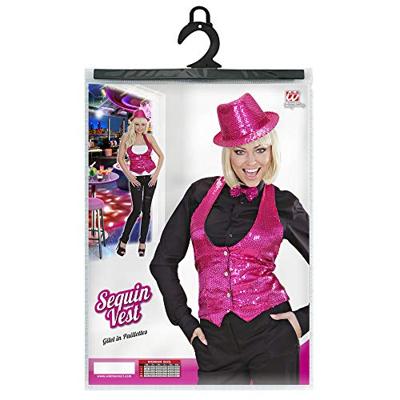 Dames paillettenvest roze