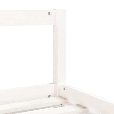 Kinderbedframe 90x200 cm massief grenenhout wit - thumbnail