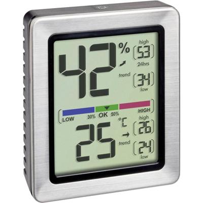 TFA Dostmann EXACTO 30.5047.54.K Thermo- en hygrometer Zilver
