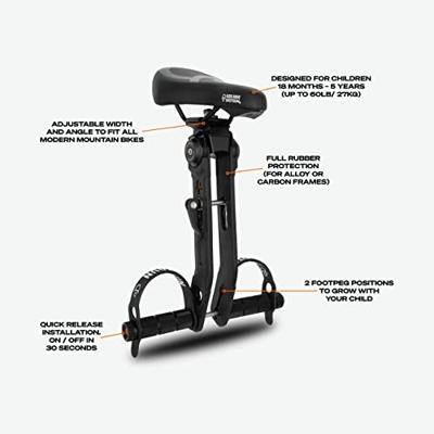 Kids ride shotgun mtb 2.0 front child seat + handlebar set