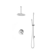 Hotbath Get Together IBS3AGN inbouwdouche met 30cm plafondbuis, 30cm hoofddouche en glijstang geborsteld nikkel - thumbnail