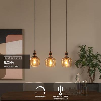 Lucide ILONA - Hanglamp - 3xE27 - Amber