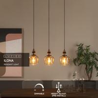 Lucide ILONA - Hanglamp - 3xE27 - Amber - thumbnail