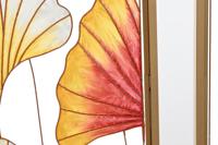 Canvas DKD Home Decor 3 Onderdelen Tropisch Blad van een plant (122 x 3 x 122 cm) - thumbnail