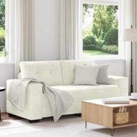 Loveseat Sofa Crme 140 cm Fluweel - thumbnail