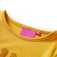 Kindershirt met lange mouwen dierenprint 104 donker okerkleurig - thumbnail