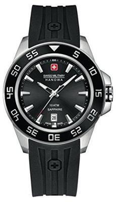 Horlogeband Swiss Military Hanowa 06-4221-04-007 Rubber Zwart