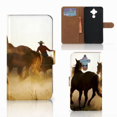 Huawei Mate 9 Telefoonhoesje met Pasjes Design Cowboy Huawei Mate 9 Telefoonhoesje met Pasjes Design Cowboy