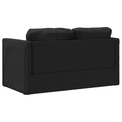 Slaapbank vloermodel 2-in-1 112x174x55 cm kunstleer zwart