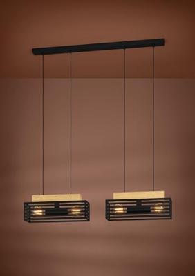 Stars of Light HanglampCidraz vierkant met hout - 390164