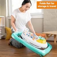 BRIGHT STARTS 2-in-1 Omvormbare en Opvouwbare Babyloopstoel - Licht en Geluid - Afneembaar Speeltje, Muziek, Verstelbare Hoogte - thumbnail