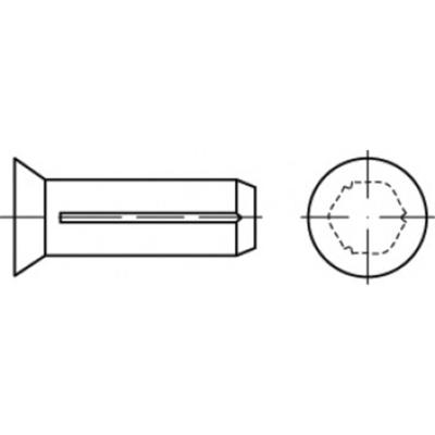 TOOLCRAFT TO-5439204 Verzonken groefpennen (Ø x l) 5 mm x 15 mm Staal 250 stuk(s)
