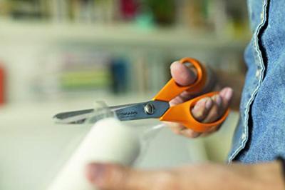 Fiskars classic universele schaar 21 cm oranje/rvs - thumbnail
