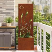 VidaXL Tuin privacy screen fretwerk roestig 50 x 140 cm cortenstaal - thumbnail